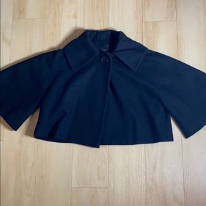 Cropped Coat Capelet Style